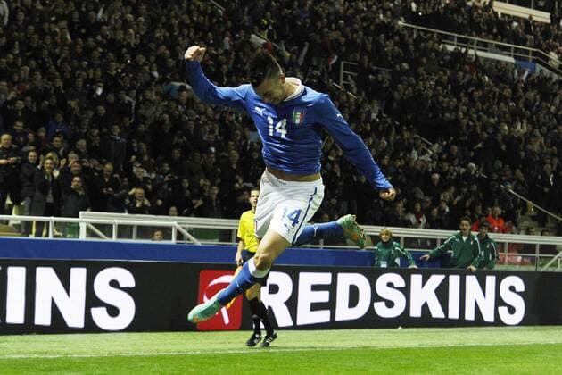 Parma, Testspiel ITA - FRA Torjubel Stephan El Shaarawy 