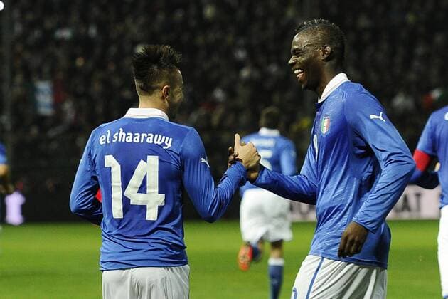 Parma, Testspiel ITA - FRA Mario Balotelli-Stephan El Shaarawy 