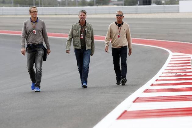 Motorsports: FIA Formula One World Championship 2012, Grand Prix of United States, Florian Koenig (GER, RTL), Heiko Wasser (GER, RTL), Christian Danner (GER, RTL) xHOCHxZWEIx