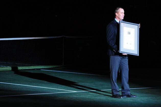 Ivan Lendl receveives ITF award of excellence TENNIS : CZE vs ESP - Finale - Coupe Davis - 18 11 2012 Couvercelle Tennismag Panoramic 