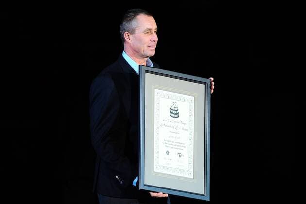Ivan Lendl receveives ITF award of excellence TENNIS : CZE vs ESP - Finale - Coupe Davis - 18 11 2012 Couvercelle Tennismag Panoramic 