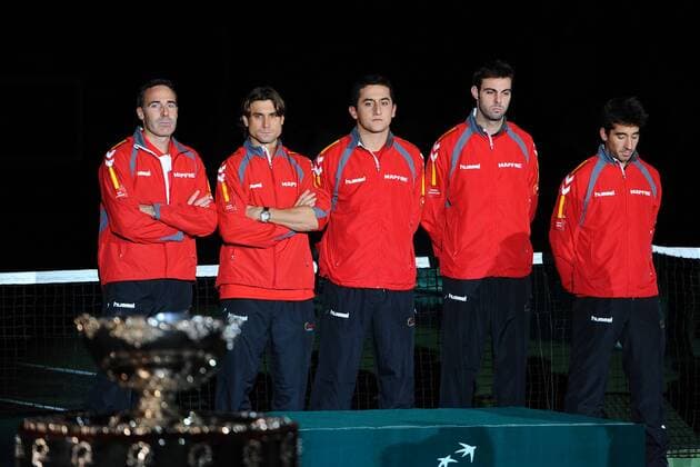 Alex Corretja, David Ferrer and Nicolas Almagro TENNIS : CZE vs ESP - Finale - Daviscup - 18 11 2012 CouvercelleXTennismag 