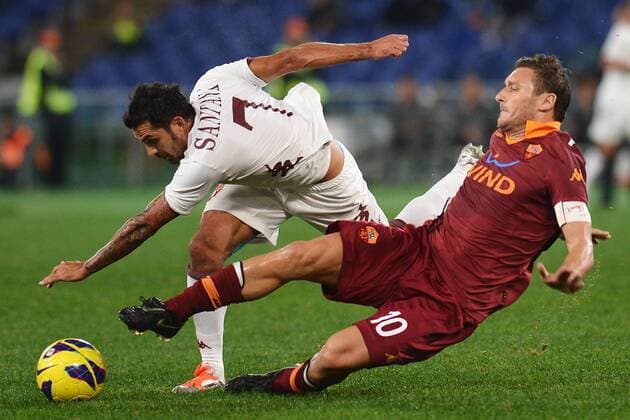 Mario Alberto Santana Torino, Francesco Totti Roma Roma 19 11 2012 Roma Stadio Olimpico Football 2012 2013 Campionato di Calcio Serie A, AS Roma - FC Torino 1906. andreaxstaccioli