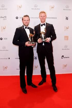 Preisträger Jonas Reckermann und Julius Brink bei der Bambi Verleihung 2012 am 22.11.2012 in Düsseldorf Bambi Verleihung 2012 in Düsseldorf - Gewinner Preisträger 