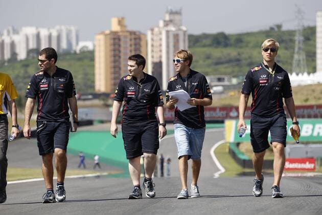 Motorsports: FIA Formula One World Championship 2012, Grand Prix of Brazil, 1 Sebastian Vettel (GER, Red Bull Racing), xHOCHxZWEIx