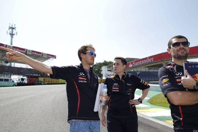 Motorsports: FIA Formula One World Championship 2012, Grand Prix of Brazil, 1 Sebastian Vettel (GER, Red Bull Racing), xHOCHxZWEIx