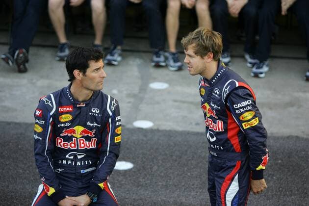 22.11.2012- Red Bull Team Photo, Mark Webber (AUS) Red Bull Racing RB8 and Sebastian Vettel (GER) Red Bull Racing RB8 Brazilian Grand Prix, Sao Paulo 22-25 November 2012 