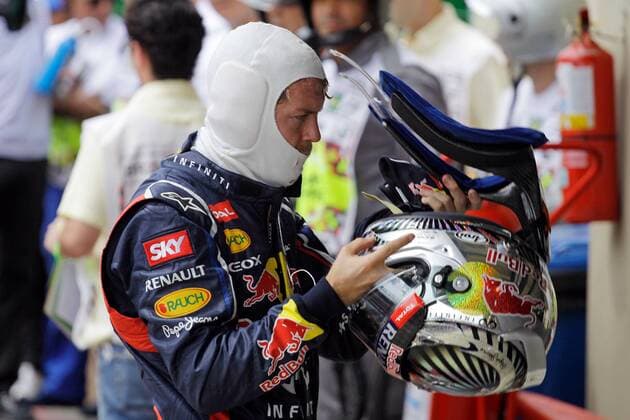 formula 1 GP, Brasilien in Sao Paulo Interlagos, 24.11.12, Sebastian Vettel, Red Bull Racing, nur Startplatz 4, Photo:mspb Nelson Antoine formula 1 GP, Brasilien, Sebastian Vettel,