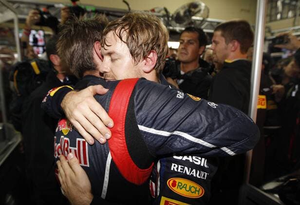 Motorsports: FIA Formula One World Championship 2012, Grand Prix of Brazil, 1 Sebastian Vettel (GER, Red Bull Racing), xHOCHxZWEIx