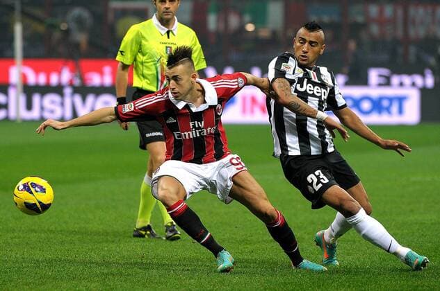 El Shaarawy Milan, Arturo Vidal Juventus Calcio Milan vs Juventus Serie A - Milano 25 11 2012 Stadio San Siro Milano Football Calcio 2012 2013 Foto Federico Tardito Insidefoto federicoxtardito