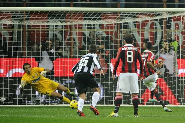 Mailand, 25 11 2012 - campionato di calcio serie A AC Milan-Juventus Turin: Tor durch Robinho 