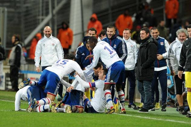 joie des lyonnais FOOTBALL : Marseille vs Lyon - Ligue 1- 28 11 2012 N.LeGouic FEP Panoramic 