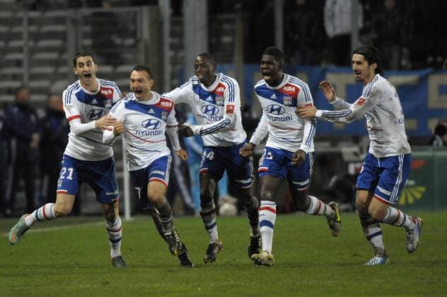Joie but Malbranque (OL) FOOTBALL : Marseille vs Lyon - Ligue 1 - 28 11 2012 FranckPennant Panoramic 