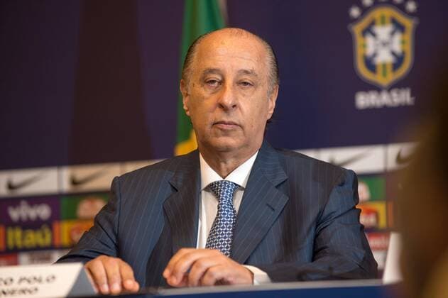Marco Polo Del Nero während der Pressekonferenz des CBF zur Vorstellung des neuen brasilianischen Nationaltrainers in Rio de Janeiro RJ, Brasilien x(11)xCelsoxPupox xFotoarenax  (13081) CBF anuncia novo