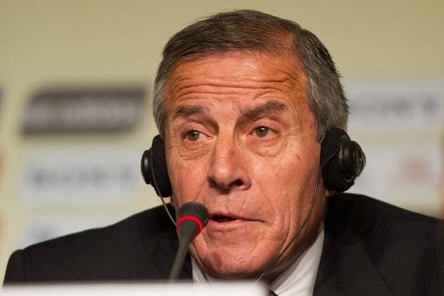 Oscar Tabarez (Trainer Uruguay) während einer Pressekonferenz zum FIFA Confederation Cup. Sao Paulo SP, Brasilien 30 11 2012. x(725)xMarceloxMachadoxdexMelox x  (13102) Entrevista da Copa das C