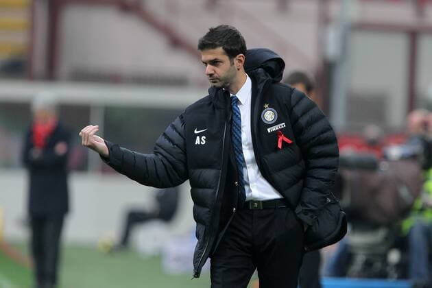 Andrea Stramaccioni Inter.Milano 02 12 2012 Stadio San Siro .Football Calcio Serie A 2012 13.Inter v Palermo. PaoloxNucci