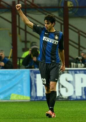Serie A, Inter Mailand - US Palermo, andrea ranocchia festeggia (Hinweis: Verwendung nur in Deutschland - only Germany) xHOCHxZWEIx xItalyxPhotoxPressx 