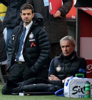 Serie A, Inter Mailand - US Palermo, andrea stramaccioni, giuseppe baresi (Hinweis: Verwendung nur in Deutschland - only Germany) xHOCHxZWEIx xItalyxPhotoxPressx 