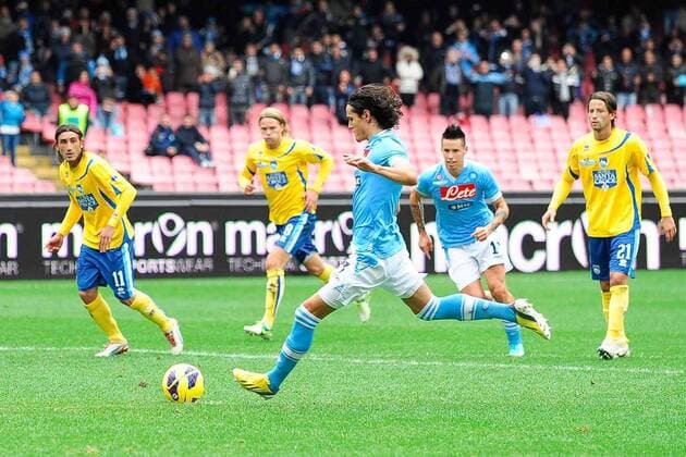 Neapel, Serie A - SSC Neapel vs. Delfino Pescara 1936: Edinson Cavani, Togni, Marek Hamsik 