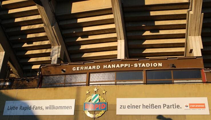 FUSSBALL - BL, WIEN,AUSTRIA,09.DEZ.12 - FUSSBALL - tipp3 Bundesliga powered by T-Mobile, SK Rapid Wien. Bild zeigt das Gerhard Hanappi Stadion. Keywords: Wien Energie. 