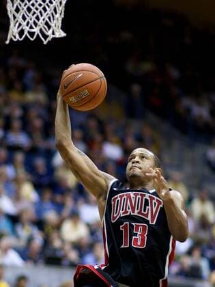 Dec. 9, 2012 - Berkeley, California, USA - UNLV guard Bryce Dejean-Jones (13) converts a breakaway during the NCAA College League USA basketball game between the California Golden Bears and the UNLV Runnin Rebels at Haas Pavilion in Berkeley, CA. NCAA College League USA BASKETBALL 2012 - December 9 - UNLV at California  - ZUMAc30