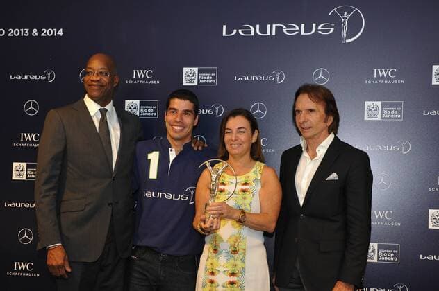 Edwin Moses, Daniel Dias, Marcia Lins und Emerson Fitipaldi .Präsentation der Nominierten: Laureus World Award. Rio de Janeiro RJ, Brasil 13 12 2012. x(802)xBiaxAlvesx xFotoarenax  (13246) Laureus World Sports 201
