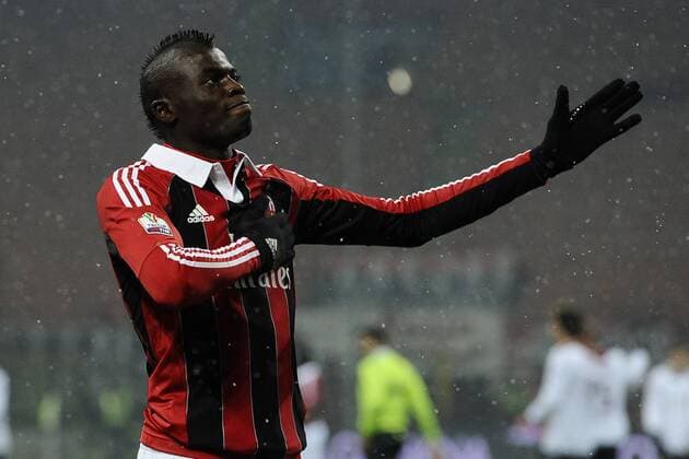 Db Milano 13 12 2012 - coppa Italia Milan-Reggina foto Daniele Buffa Image Sport nella foto: esultanza gol Mbaye Niang 