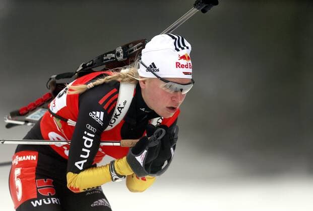 BIATHLON - IBU WC Pokljuka POKLJUKA,SLOWENIEN,16.DEZ.12 - BIATHLON - IBU Weltcup, 12,5km Massenstart der Damen. Bild zeigt Miriam Gössner (GER). 