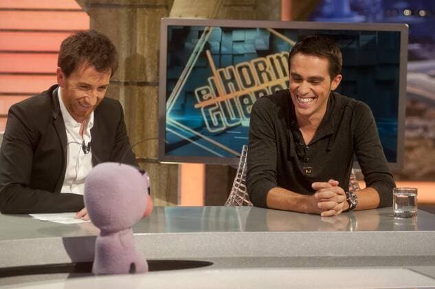 Cyclist Alberto Contador has visited El Hormiguero . CesarxLorenzo 