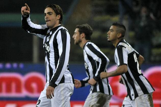 Alessandro Matri , goal celebration Juventus.- Calcio Cagliari vs Juventus Turin.Serie A - Parma Stadio Ennio Tardini, Football Calcio 2012 2013. federicoxtardito