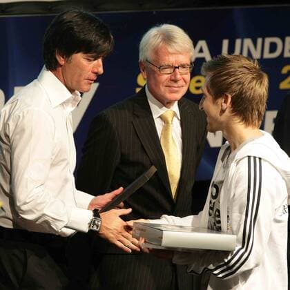DFB Nationalmannschaft in Köln Joachim Löw, Reinhard Rauball, Marko Marin Bild: HerbertxBucco 01.09.2009 Sport