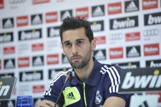 Alvaro Arbeloa, defender of Real Madrid and Spain national team, during a press conference in Valdebebas on 04 01 2013 