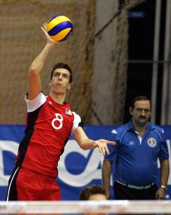 04.01.2013 Kecskemet(Hungary) Belgium-Croatia men s Volleyball CEV qualifiers boys for European Championship in Serbia & Bosnia Arno Van De Velde(L) Belgium : 