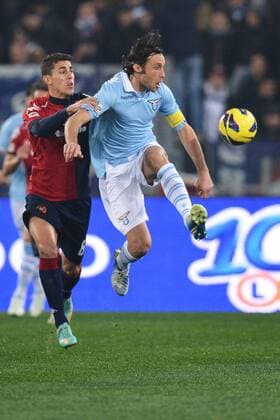 Danilo Avelar Cagliari, Stefano Mauri Lazio 05 01 2013 Roma.Stadio Olimpico.Football Calcio 2012 2013. Campionato di Calcio Serie A; Lazio Rom - Cagliari Calcio. andreaxstaccioli