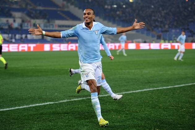 Abdoulay Konko Lazio 05 01 2013 Roma.Stadio Olimpico.Football Calcio 2012 2013. Campionato di Calcio Serie A; Lazio Rom - Cagliari Calcio. AntoniettaxBaldassarre
