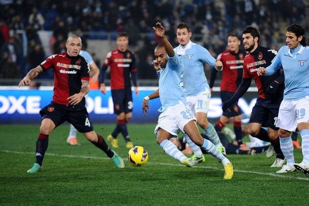 Abdoulay Konko Lazio 05 01 2013 Roma.Stadio Olimpico.Football Calcio 2012 2013. Campionato di Calcio Serie A; Lazio Rom - Cagliari Calcio. AntoniettaxBaldassarre