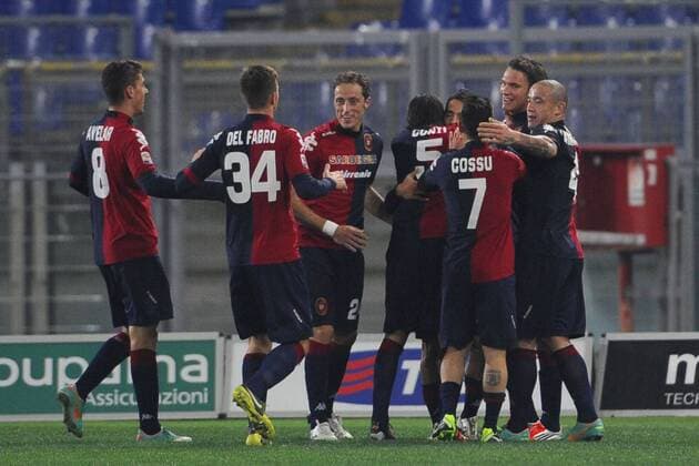 Mi Roma 05 01 2013 - campionato di calcio serie A Lazio Rom - Cagliari Calcio: Marco Sau 
