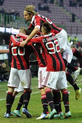 Mailand 06 01 2013 - Fussball - Serie A AC Mailand - AC Siena - esultanza gol Bojan Krkic 