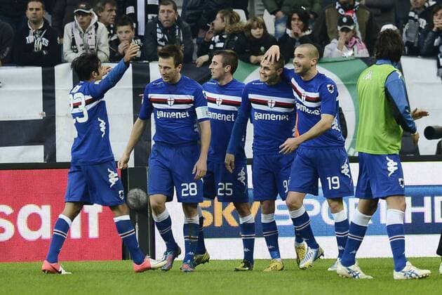 Turin 06 01 2013 - Serie A Juventus Turin vs. Sampdoria Genua - esultanza gol Mauro Icardi 