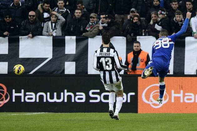 Turin 06 01 2013 - Serie A Juventus Turin vs. Sampdoria Genua - gol Mauro Icardi 