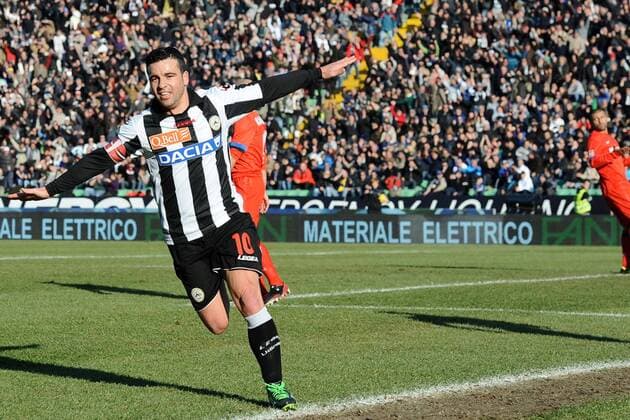 Udine 06 01 2013 - Serie A Udinese Calcio vs. Inter Mailand - esultanza gol Antonio Di Natale 