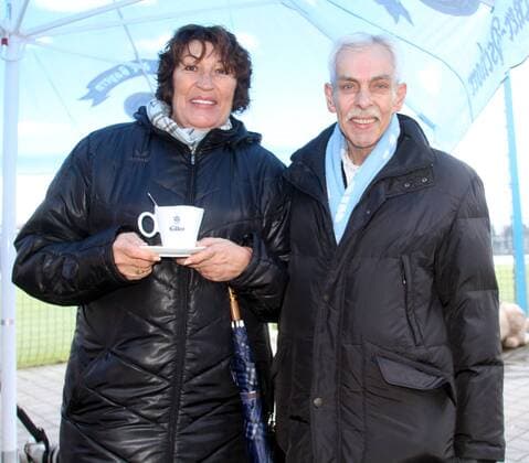 Präsident Dieter Schneider (1860), Ehefrau Gipsy Fussball 2.BL 06.01.2013 TSV 1860 München - Trainingsauftakt
