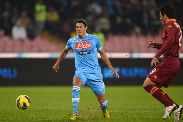 Edinson Cavani gol Napoli 1-0.Goal celebration - SSC Neapel vs. AS Rom - andreaxstaccioli