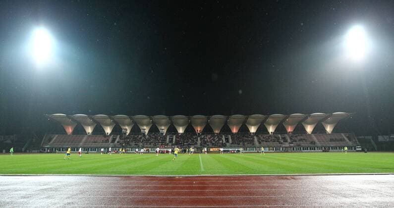Erfurt, 08.01.2013, Steigerwaldstadion, 3.Bundesliga, Testspiel FC Rot-Weiss Erfurt . Im Impressionen Steigerwaldstadion Erfurt, Haupttribuene.