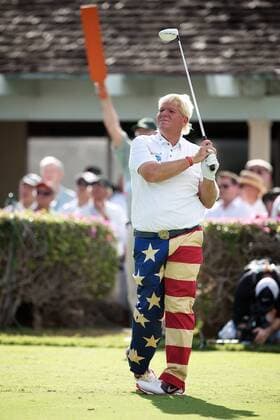 Jan. 10, 2013 - Honolulu, HI, USA - January 10, 2013: A patriotic John Daly during the first round of the Sony Open at Waialae Country Club in Honolulu, HI. PGA Golf Herren Golf: Sony Open JAN 10 - ZUMAc04