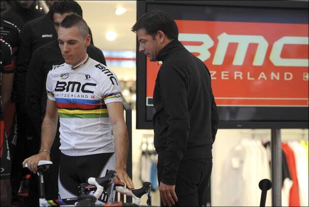 Philippe Gilbert - John Lelangue CYCLISME : BMC Switzerland - Presentation - Nazareth - 13 01 2013 PhotoXnews 