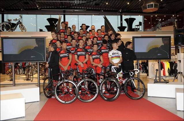 Philippe Gilbert - John Lelangue - Cadel Evans CYCLISME : BMC Switzerland - Presentation - Nazareth - 13 01 2013 PhotoXnews 