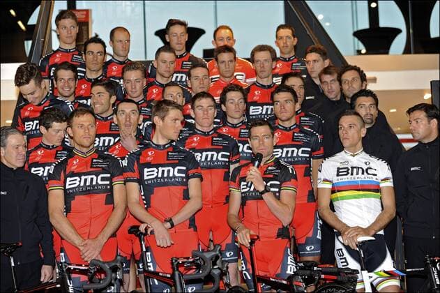Philippe Gilbert - John Lelangue - Cadel Evans CYCLISME : BMC Switzerland - Presentation - Nazareth - 13 01 2013 PhotoXnews 