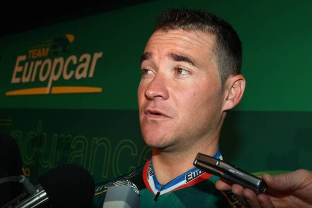 Thomas Voeckler CYCLISME : Presentation de l equipe Europcar - Montigny le Bretonneux - 11 01 2013 PatrickPichon Panoramic 