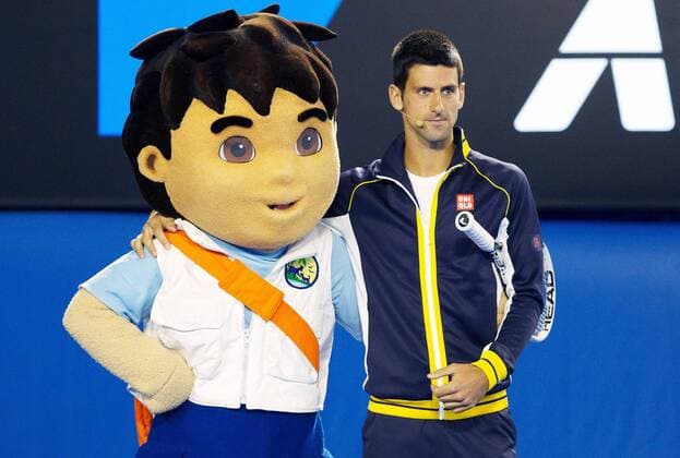 TENNIS - Australian Open 2012 MELBOURNE,AUSTRALIEN,12.JAN.13 - TENNIS - Grand Slam, Australian Open, Kids Tennis Day. Bild zeigt Novak Djokovic (SRB). 